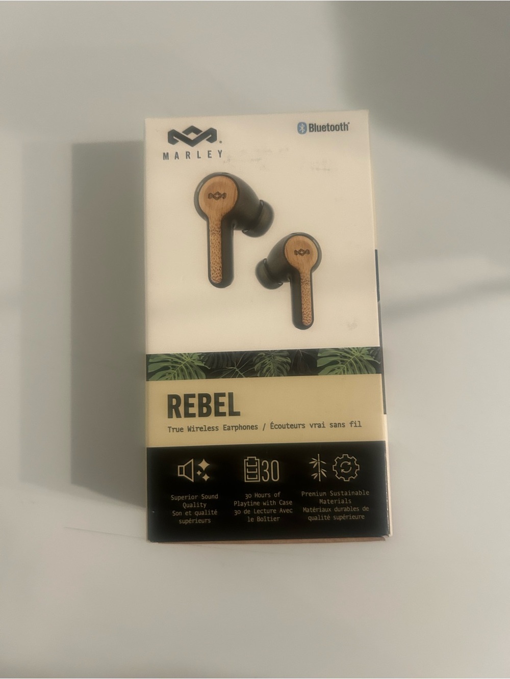 Rebel True Wireless Earphones with Wood Accents - Black